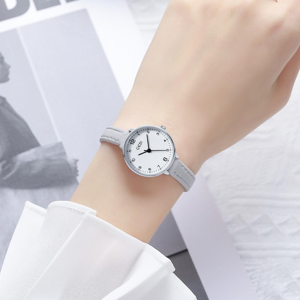 Simple Niche Student Watch Retro Compact Disc Belt Watch Women'S Premium Quartz Watch