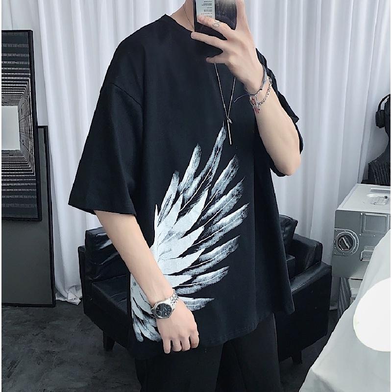 Männer Kurzarm T-Shirts Brief Grafik Druck Mode marke tees für männer Männer Kleidung Casual Tee Mann Sommer Koreanische Retro tops Für