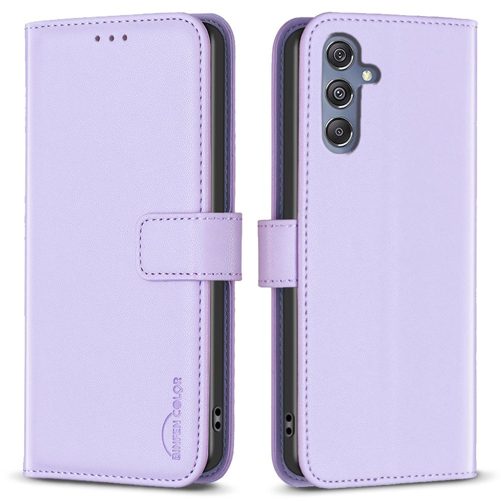 BINFEN COLOR BF17 Leather Flip Cover for Samsung Galaxy F34 5G/M34 5G,Wallet Stand Full Protection Phone Case