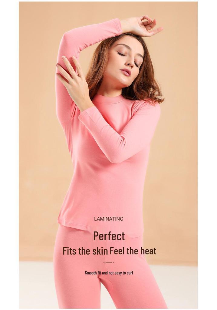 Damen Herbst & Winter Reines Baumwoll-Mittelhoher Kragen Thermoset: 2025 Neuer Stil Basisschicht
