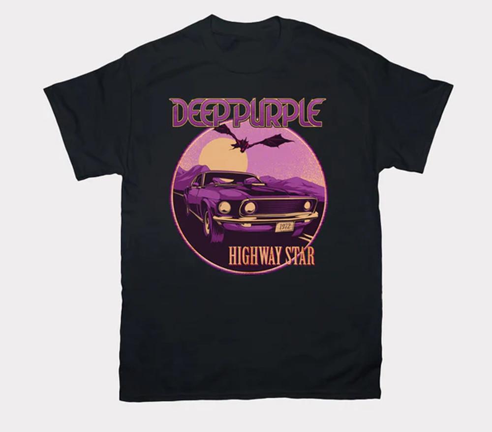 Deep Purple Highway Star Black T-Shirt Unisex All sizes S to 5Xl Unisex T-Shirt XXXL