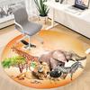 1pc Savannah Wildlife Chair Carpet for Office, Non slip, Soft and Durable Office Rug
