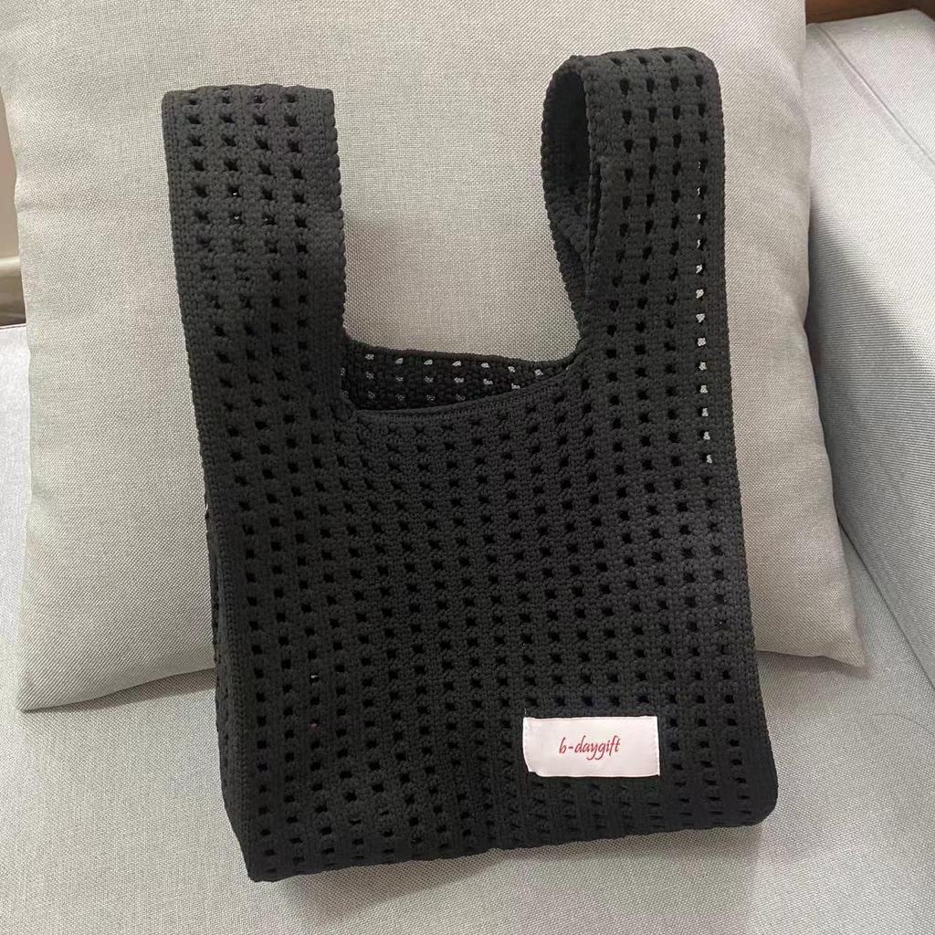 Borsa Tote Lavorata a Maglia Coreana con Intreccio: Borsa Trendy a Busta con Stile Unico per Donna