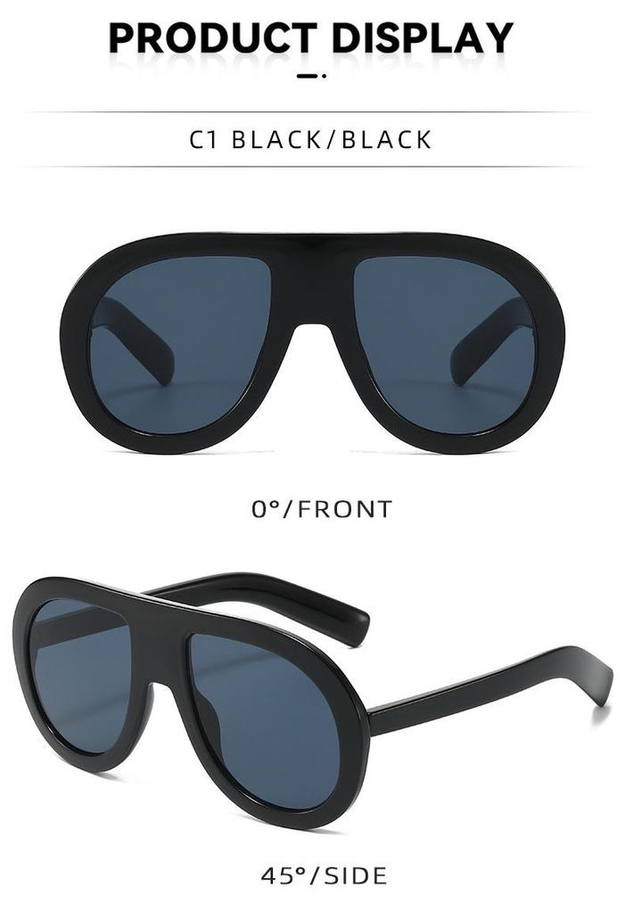 New Women's Large Frame European American Sunglasses - Trendy Goggle Style Fashion with High-End Feel