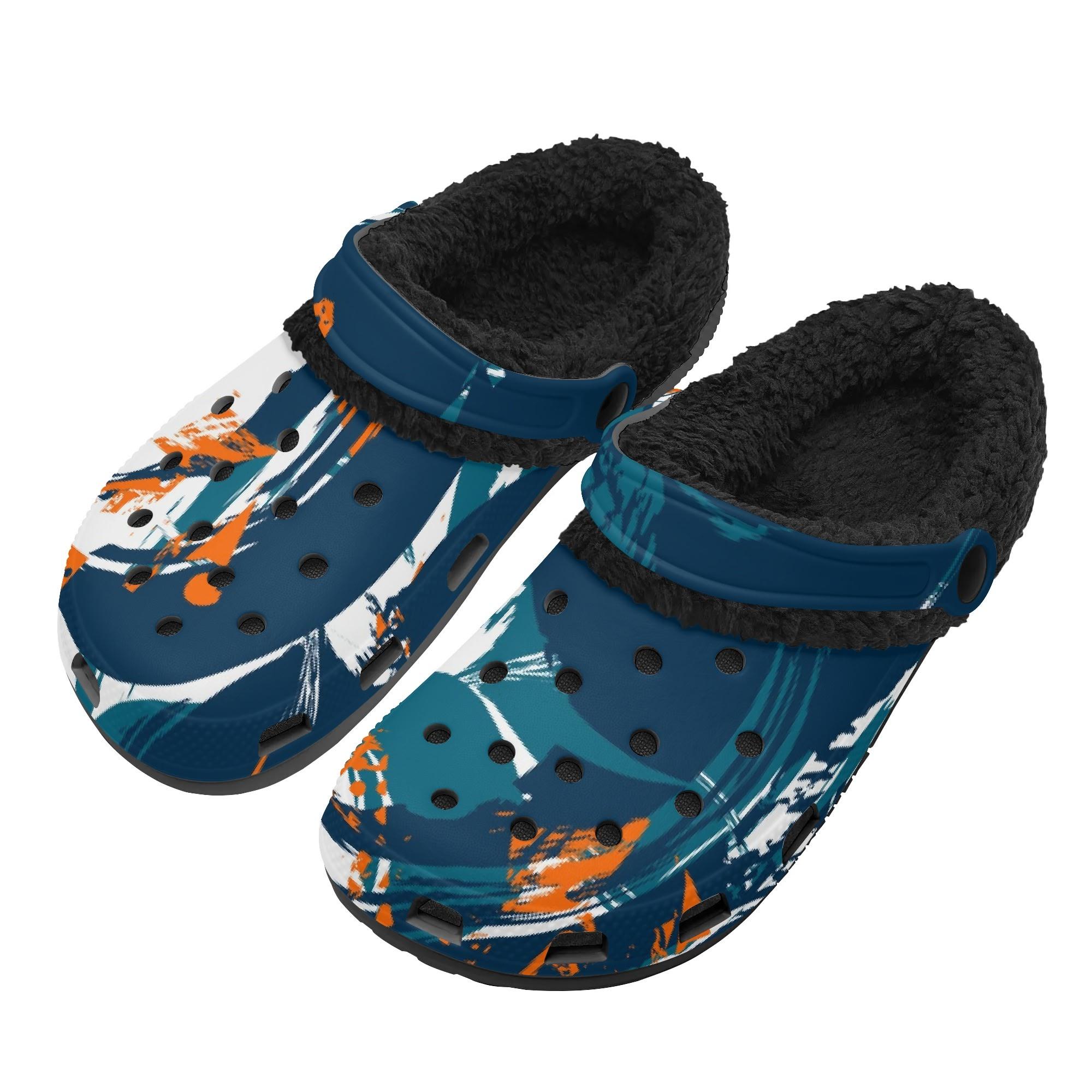 

1 Pair Warm EVA Fur Lined Clogs For Men Women Cozy Slip On Winter Comfort Shoes Soft Lightweight Indoor Outdoor Wear 48 чорний