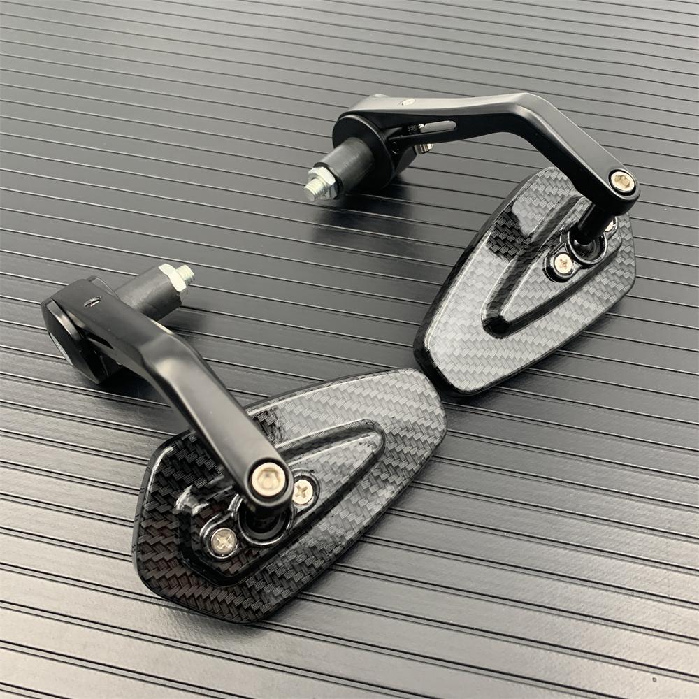 Kolfiber Motorcykelstyre Spegel 7/8'' 22mm Styrände Spegel Backspegel För Honda CB1000R CB650 CB500F Motorcykeltillbehör