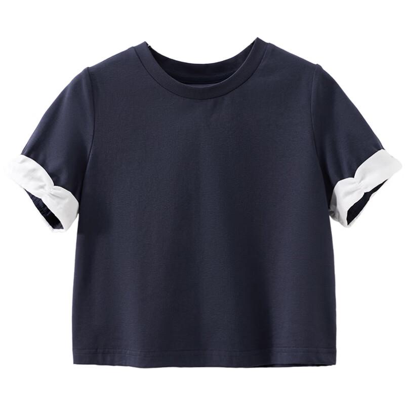 Hacikis Kids' 2026 Summer Stretchy Knit Round Neck Short Sleeve T-Shirt