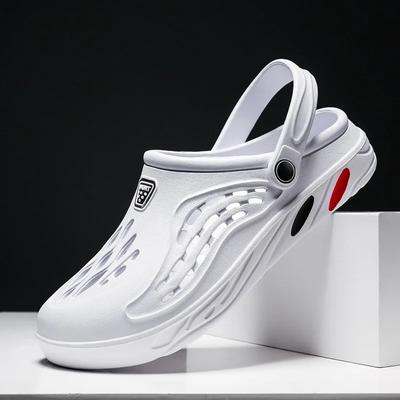 Sandales d'été légères EVA pour hommes, chaussures décontractées à trous, sabots pour amoureux de la maison, du jardin et de l'extérieur, pantoufles plates de plage