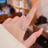 Korean Blue Planet Zircon Women's Open Ring - High-End Niche Design