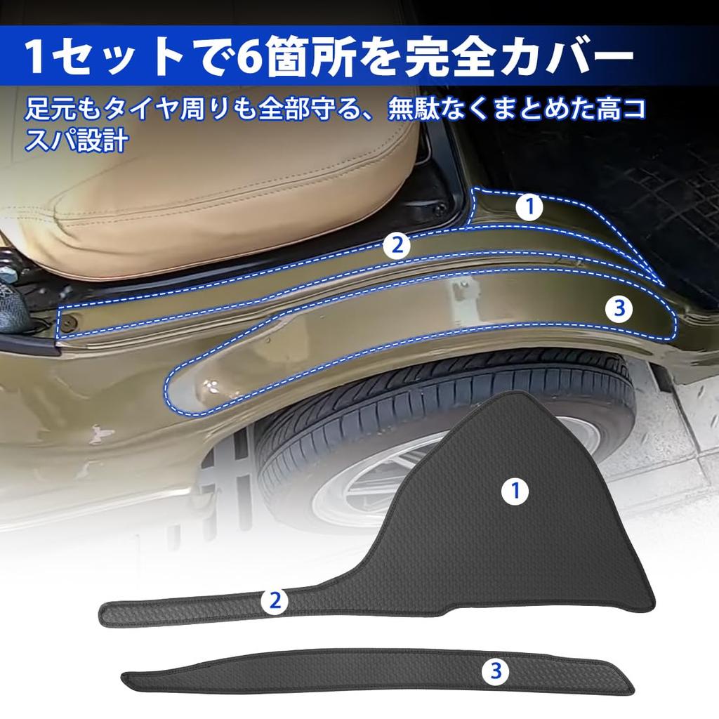 Corporate SUNVIC Hijet Jumbo S510P S500P Model Kick Guard Hijet Truck Guard Mat with Scratch Tire House Hijet Jumbo Custom Scratch Interior Left and