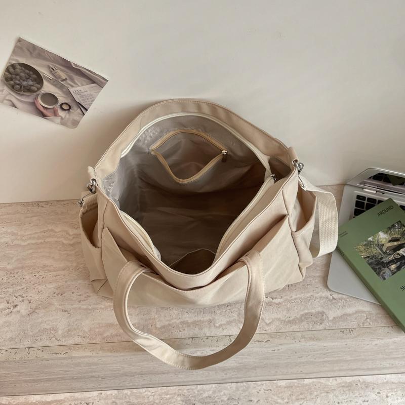 Large Capacity Nylon Tote Bag for Women Lightweight Shoulder Crossbody Handbag Casual Work Travel Purse