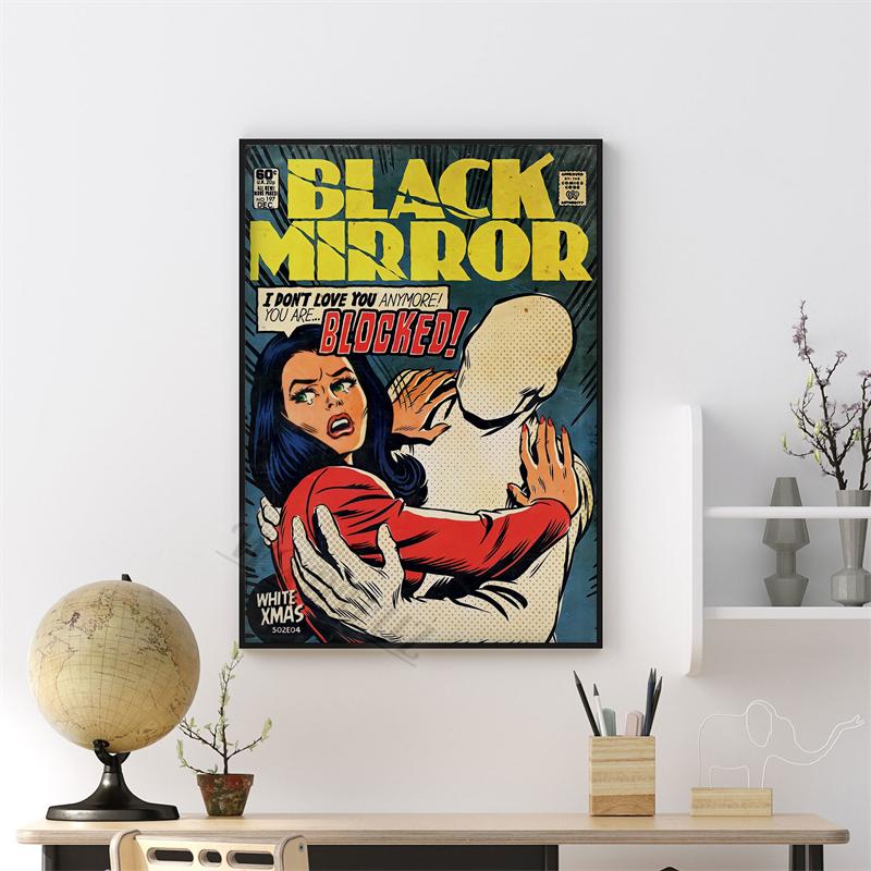 Black Mirror 80s Classic Retro Movie Figure Series Print Posters For Room Living Canvas Painting Art Home Wall Decor Pictures