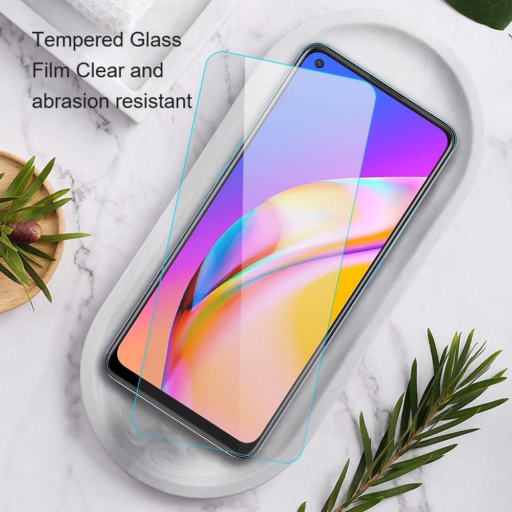 AMORUS 2Pcs For Oppo A5 Pro 5G Screen Protector Shatterproof Silk Printing Tempered Glass Film