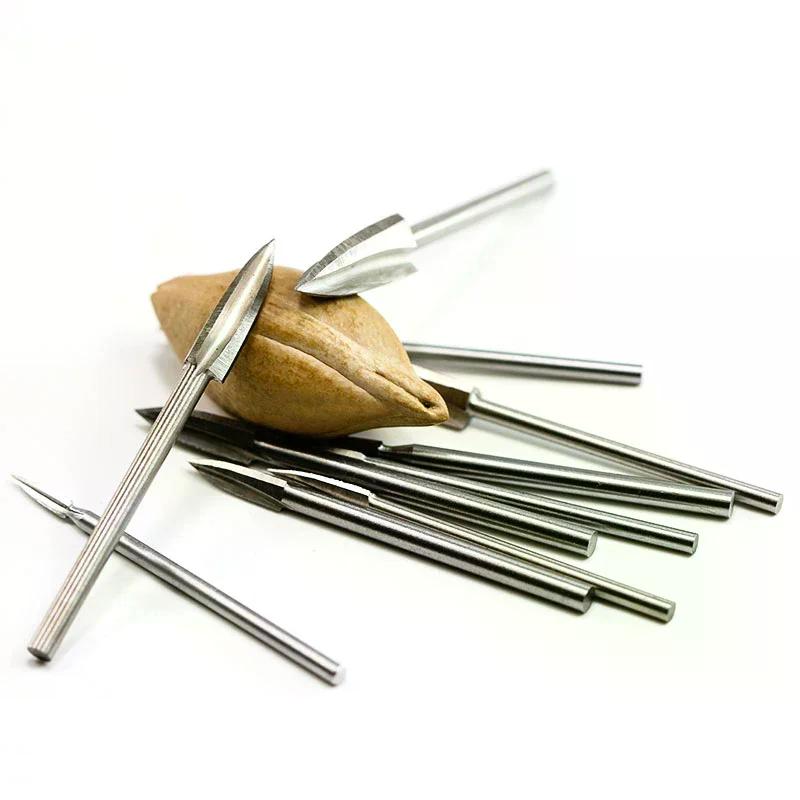 Wood Carving Drill Bit HSS Engraving Drill Bit Set Solid Carbide Steel Root