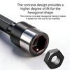 5Pcs Universal Impact Socket for 6.35mm Hexagonal Shank Tool Ratchet Wrench Socket Wrench Adapter Spanner