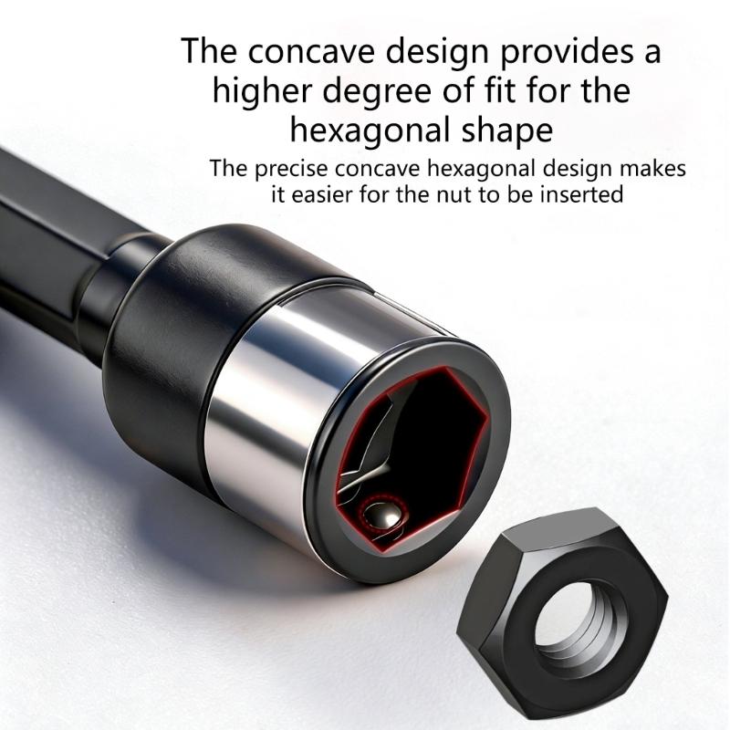 5Pcs Universal Impact Socket for 6.35mm Hexagonal Shank Tool Ratchet Wrench Socket Wrench Adapter Spanner