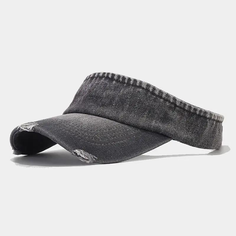 Freedom Outdoors Lente en Zomer Denim Effen Vizieren Baseballpet Verstelbare Zonneklep Voor Mannen en Vrouwen 05 56-61cm wear grijze kleur