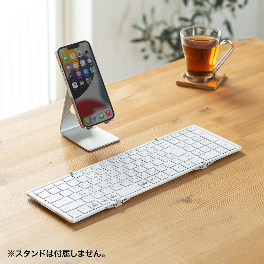 SANWA SUPPLY Bluetooth Foldable Full Keyboard (White) SKB-BT35W