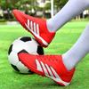 Original Teenager Red Football Shoes Men Outdoor Grass Training Soccer Shoes for Men Comfortable Non-slip Futsal Sneakers Man
