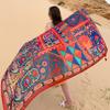 Women  Shawl Multi-color Variety Retro Flower Pattern Shade Scarf Lightweight Face Cover