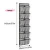 Wall-Mounted Shoe Organizer 12/24 Grids Fabric Closet Bag Storage Rack Mesh Pocket Clear Hanging over the Door Cloth Storage Box