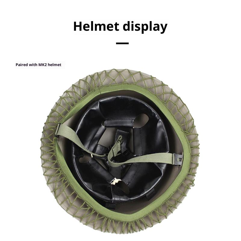 1 Stuk Legerhelm Net Groen Zwart Tactische Helm Net Cover Voor M1 M35 M88 Mk1 Mk2 Helm Airsoft Beschermhoes