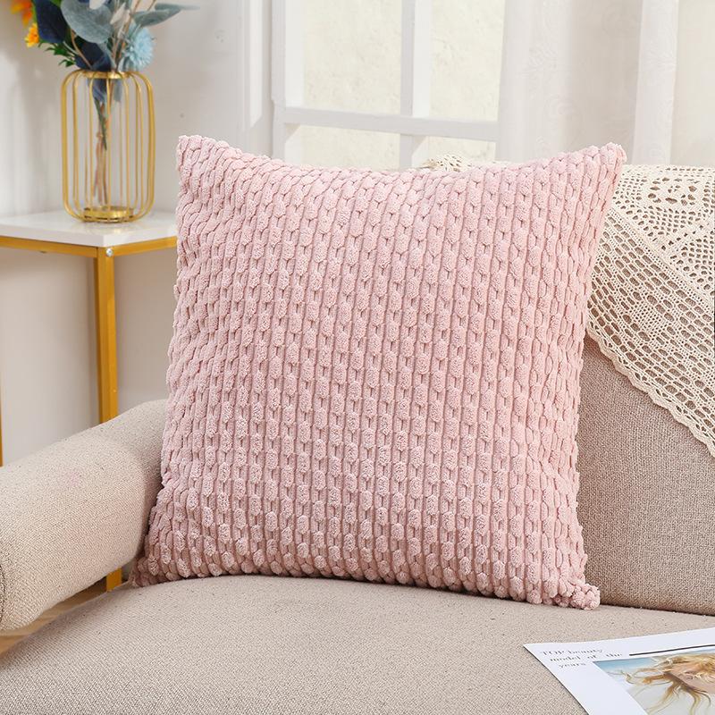 Short Corduroy Pillow New Pillow Cover Modern Nordic Ins Style Cushion Solid Color Cushion