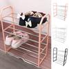 Trapezoid Assembly Shoe Rack Plastic Assembly Shoecase Simple 4 Tiers Shoe Cabinet  Dorm Room