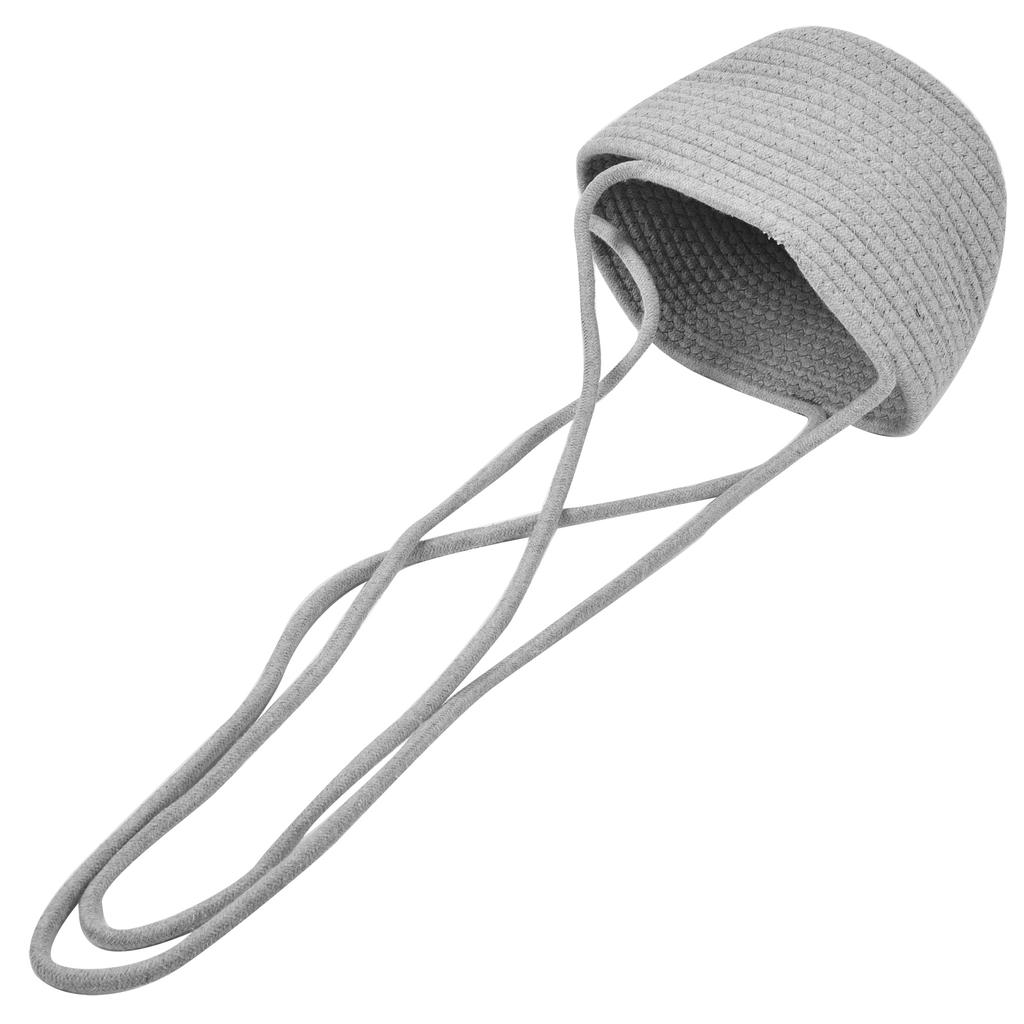 Hanging Basket Cotton Jute Rope Durable Hanging Planter Plant Holder Storage Organizer Home DecorGray