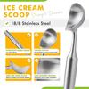 Heavy Duty Stainless Steel Ice Cream Scoop Ergonomic Handle Ice Cream Scoop for Gelato Sorbet Cookies Frui Ice Ball Maker Tools
