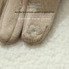 Women's Suede Winter Gloves: Warm, Fleece-Lined, and Windproof for Cycling and Driving
