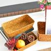 Handgewebter Aufbewahrungskorb aus Seegras: Deckellose Box für Kosmetik und Schreibtisch-Organisation