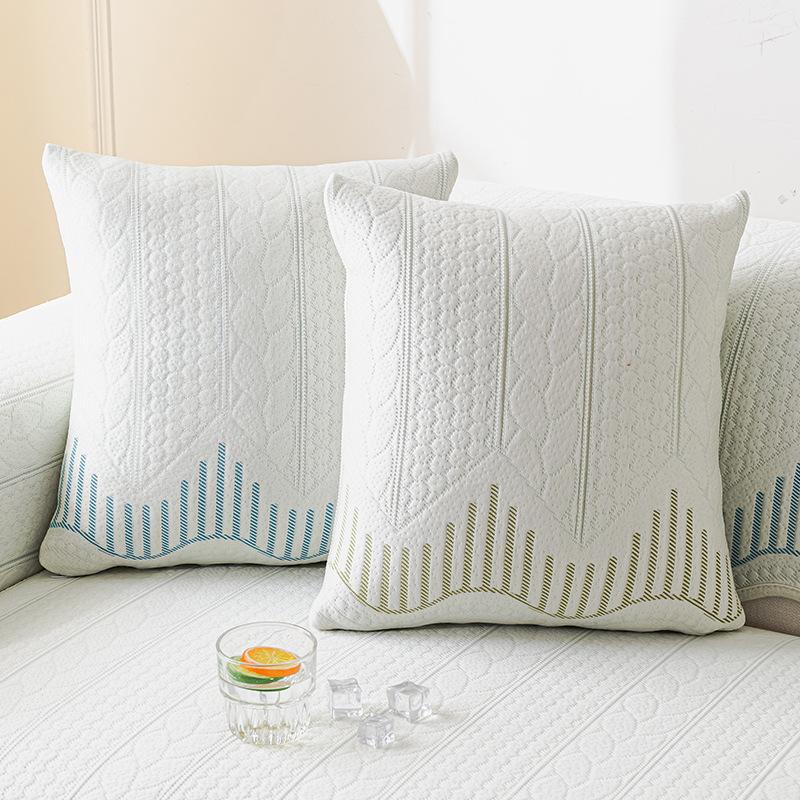 French Special-Shaped Ice Silk Sofa Cushion  New Summer Straight-Lined One-Piece Seat Cushion Summer Anti-Slip Cover Cloth Towel