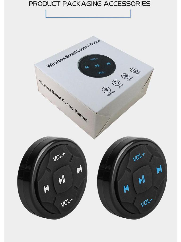 Universal Bluetooth Steering Wheel Control: Multi-Function Wireless Button for Volume Adjustment