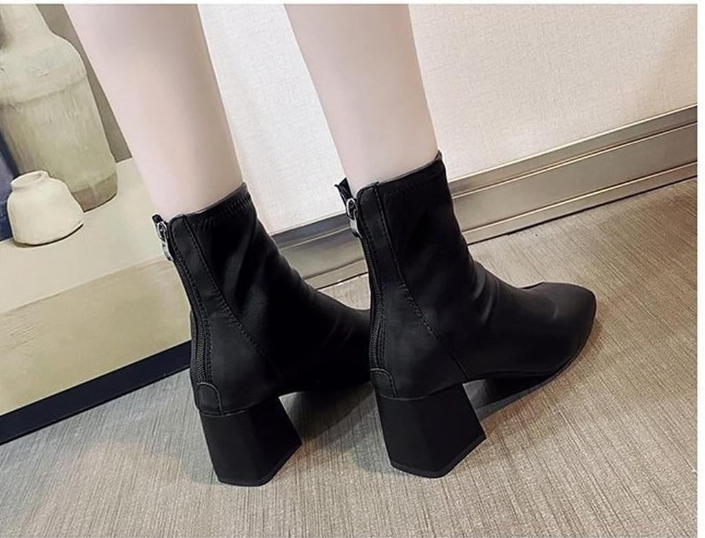 Short Boots Back Zip Short Boots Knee High Boots Platform Boots Sock Boots Genuine Leather Long Boots Waterproof Black Shearling Heel Thigh High Boots