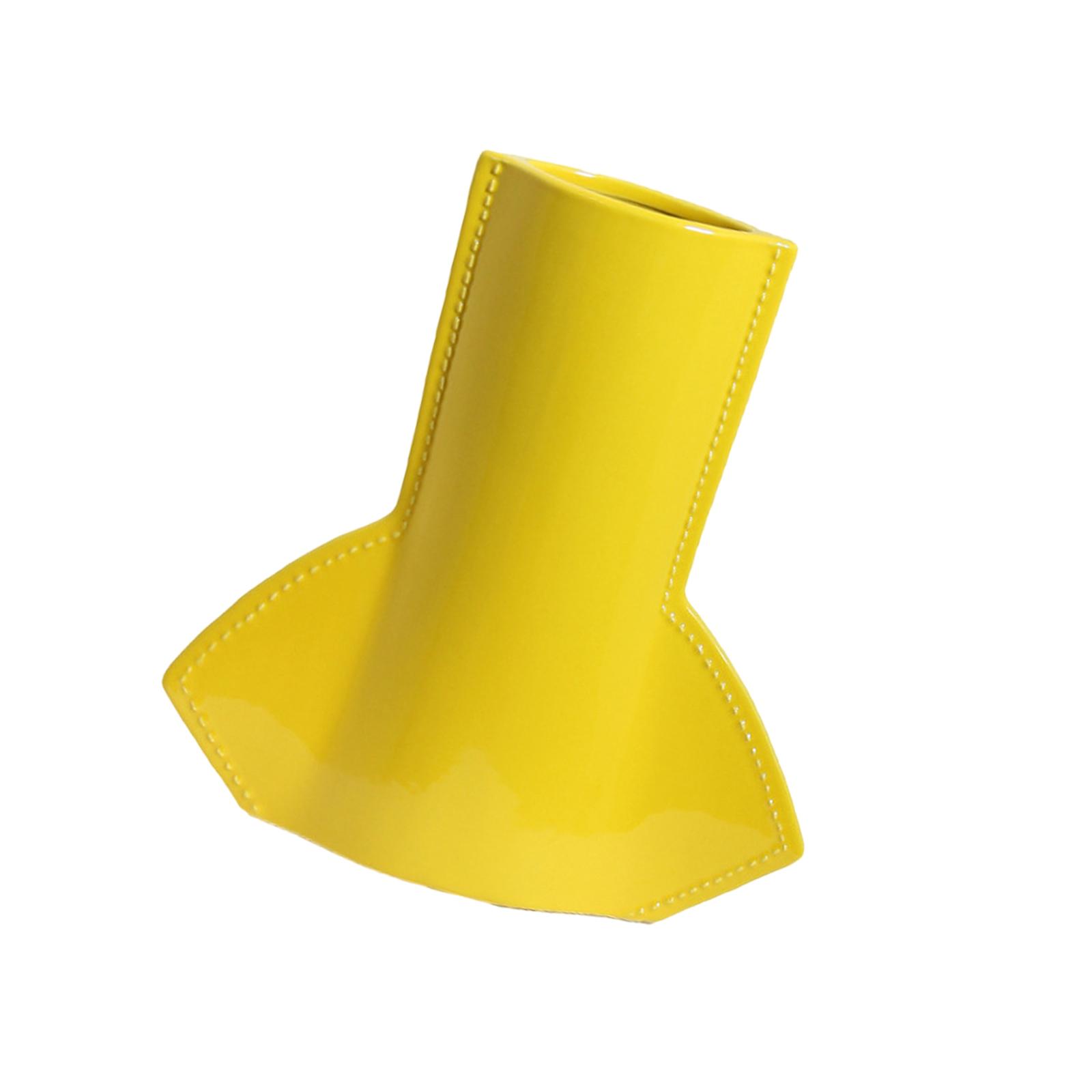 

Geometry Vase Easy to Use Home Decor Art Decoration Home Decoration Porcelain Vase for Shelf Cabinet Living Room Party Bedroom жовтий