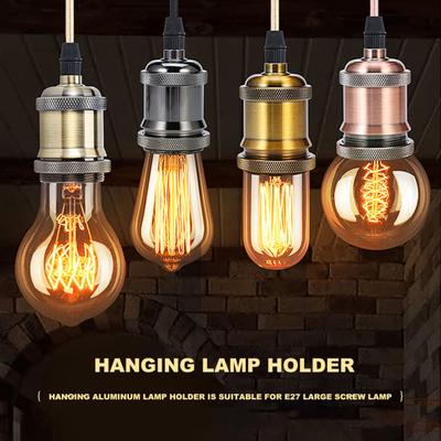 E27 Lampa wisząca Przewód z oprawką Wiszący Duży Gwint z Gniazdem Kabel 1m Oprawa Łatwa instalacja