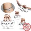 Fit Original Pantaro Charms Bracelet 925 copper Two-tone Heart Ring Mom Tree Bicycle Star Castle Candle Golden Beads DIY Zircon