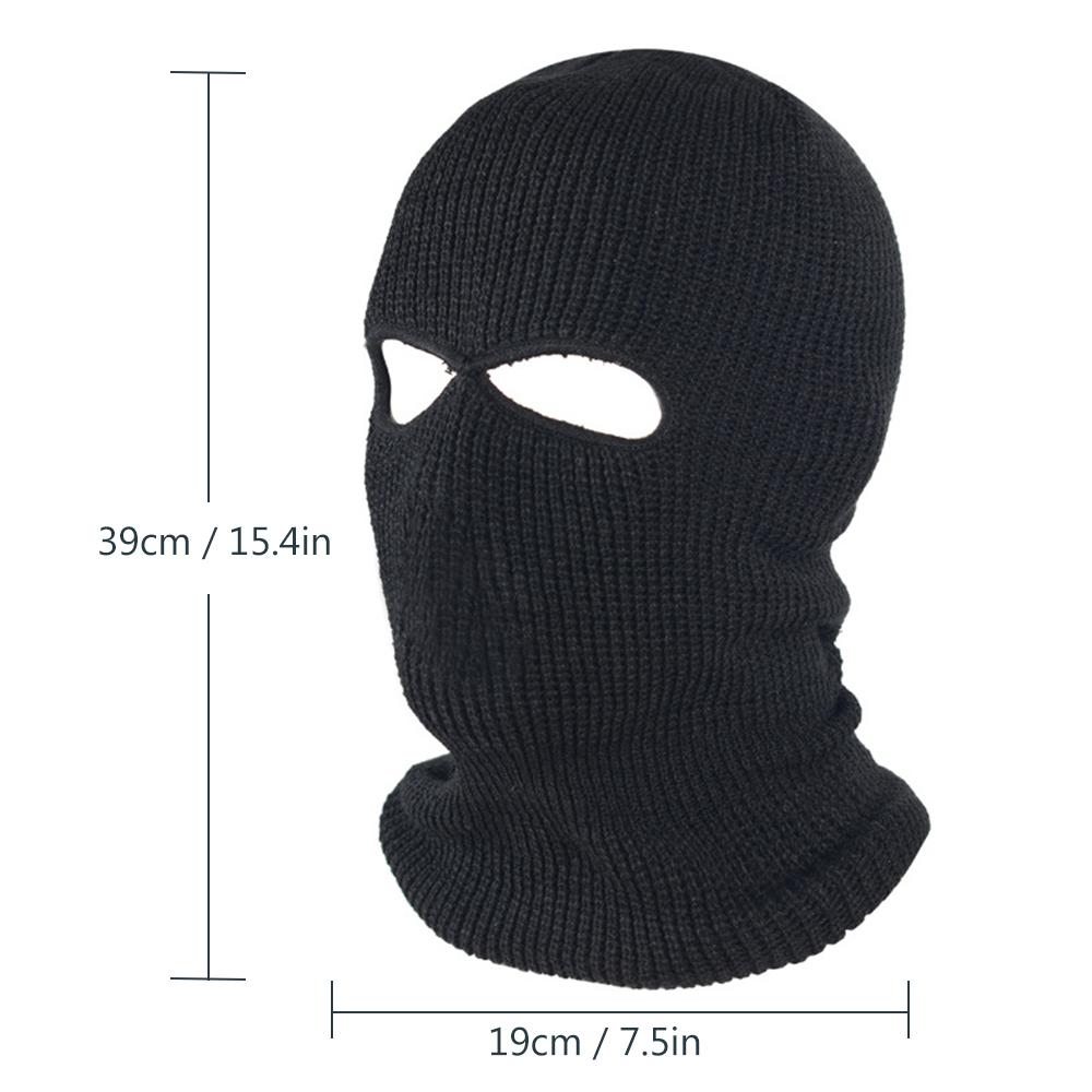 Thermische Gesichtsmaske Winddicht Winter Gestrickte Radsportmaske Nackenwärmer Motorrad Unterhelm-Futtermaskenmützen Ultimativer Thermoschutzhut Voll