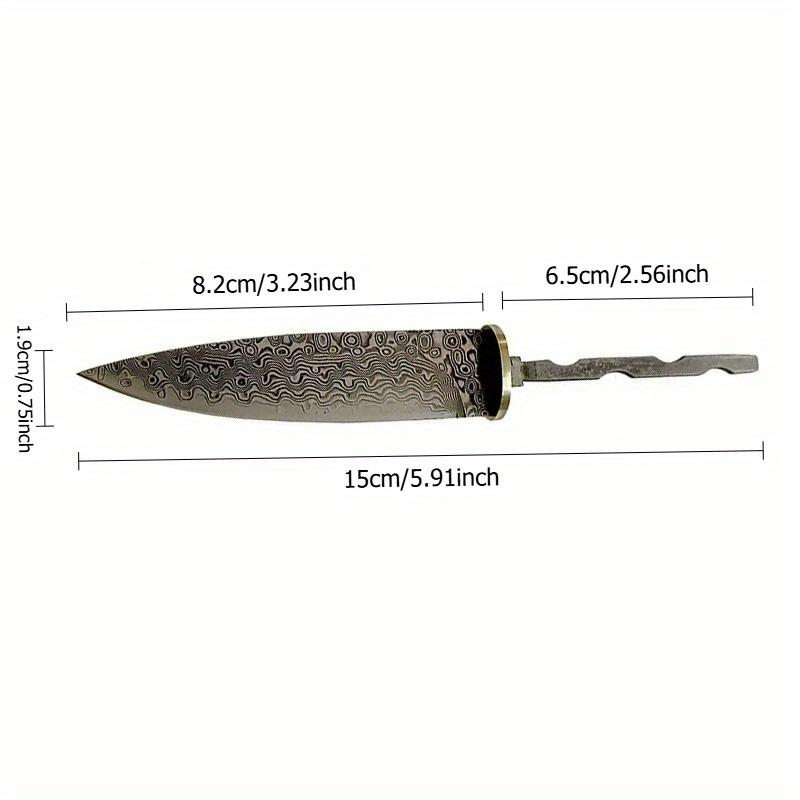 Damascus Steel DIY Billets Semi-finished Knife Tools Accessories Blade Fruit Knife Blanks Tool Parts Household DIY Billets Handmade