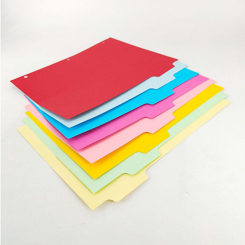 A4 Loose-Leaf Index Cards with A5 Color Dividers, 8 Sheets per Pack - Refill Pages and Dividers.