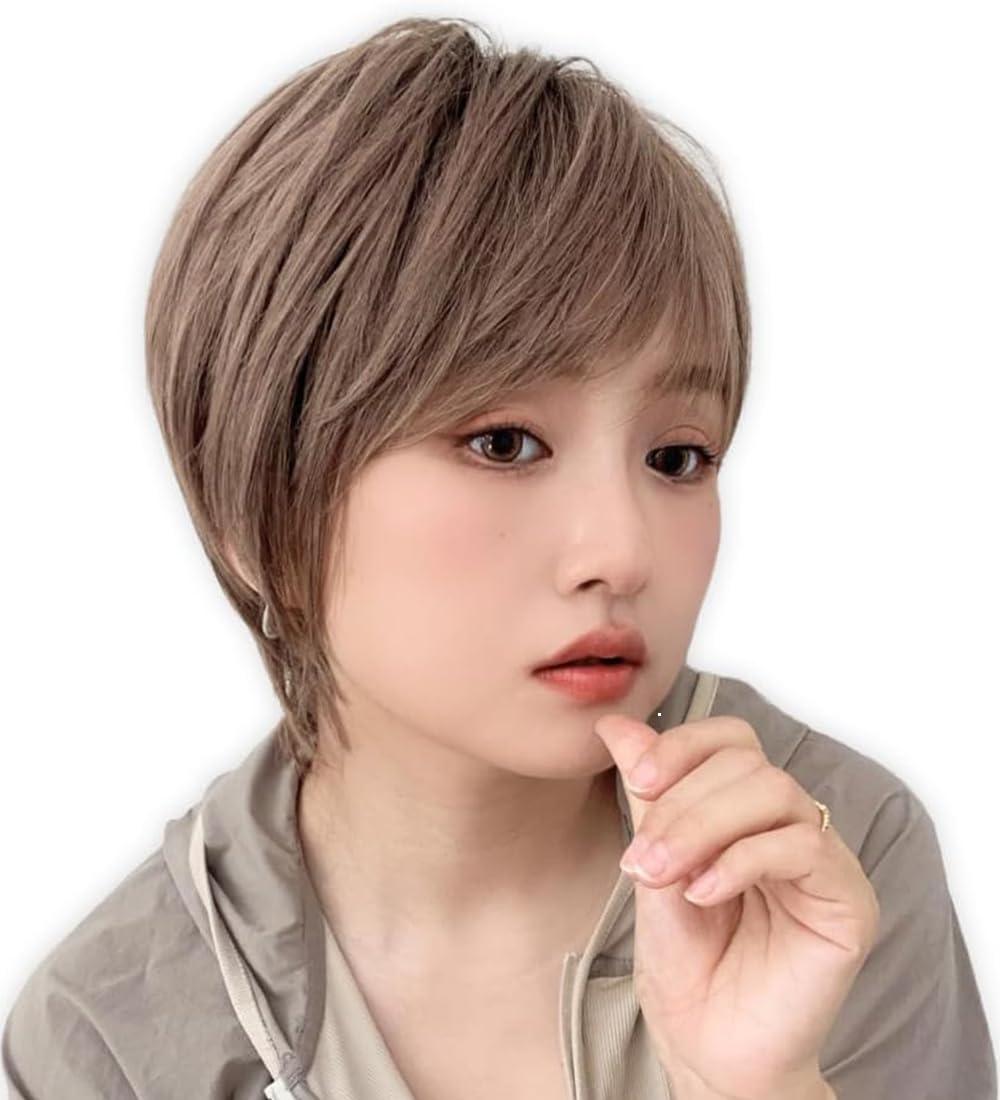 

Brightlara Bare Skin Wig, Cool to the Touch, Short Bob, Full Wig, Short Cut, hf2043-M-RC