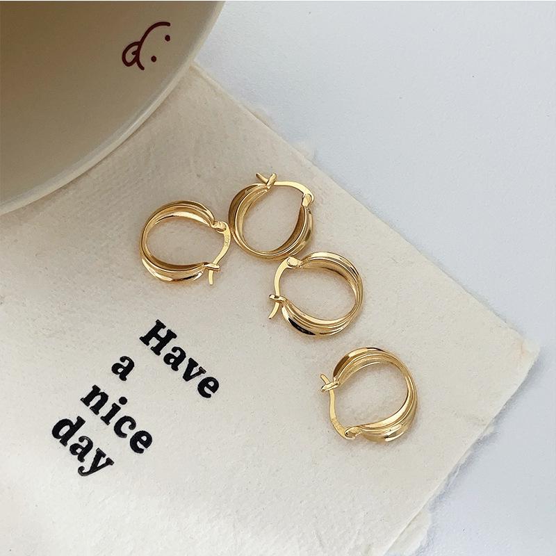 

Сережки-гвоздики Xintaixi зі стерлінгового срібла, геометричні квадратні - Високоякісний корейський стиль для жінок 925 Silver золотий