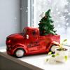 Christmas Tree and Truck Statue Ornament Artwork Sculpture Resin Figurine for Bookshelf Housewarming