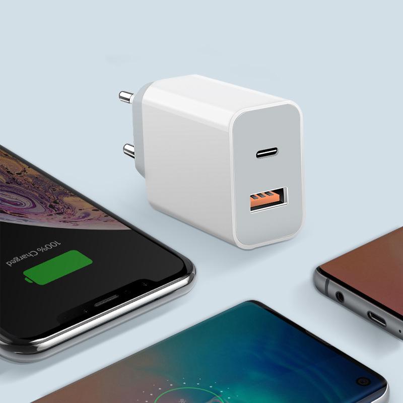 PD20W Dual-port Charger A+C Fast Charging QC3.0 Suitable for Apple IPhone 14 Mobile Phone Direct Charging Accessories