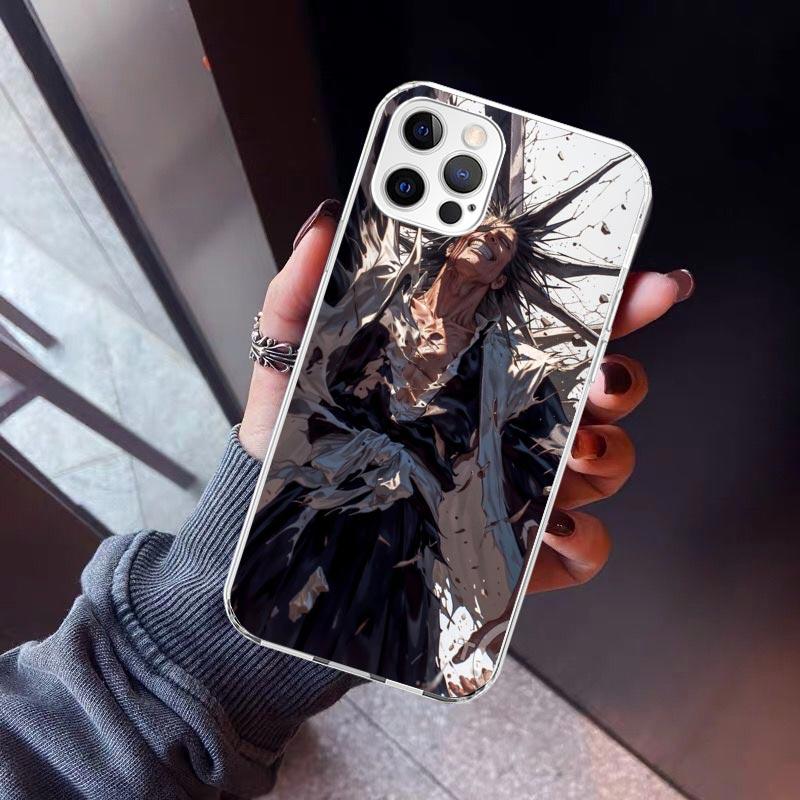 Zaraki Kenpachi Bleach Phone Case For iPhone 17 Air 11 13 Mini 14 15 Plus 16 12 Pro Max 16E SE 7 8 Pattern Soft TPU Back Cover