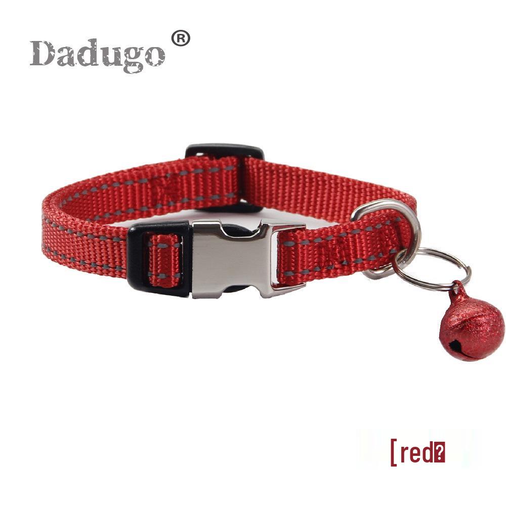 Reflective Nylon Cat Collar with Bell, Engraved Adjustable Anti-Lost Feature