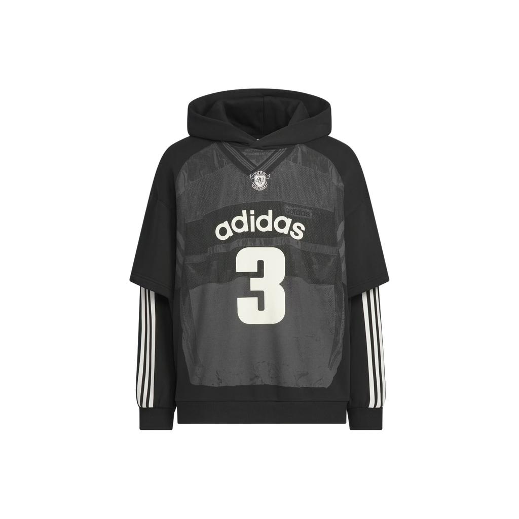 Adidas Originals FW25 Team Fake Two-Piece Sports Hoodie Long Sleeve Sweatshirt Men hoodies KC2607