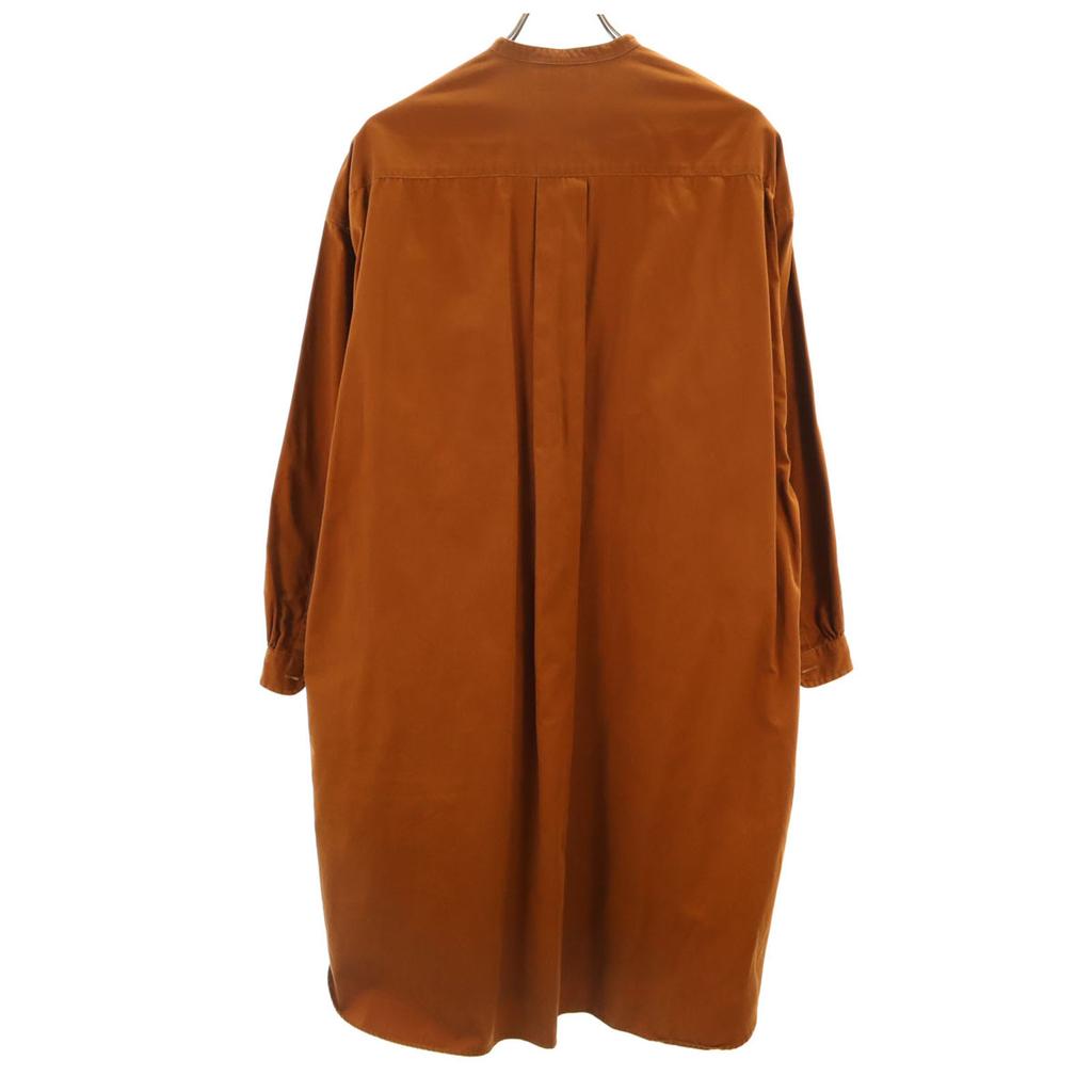 GYMPHLEX made in Japan Long sleeve Shirt dress 14 Brown Women Used