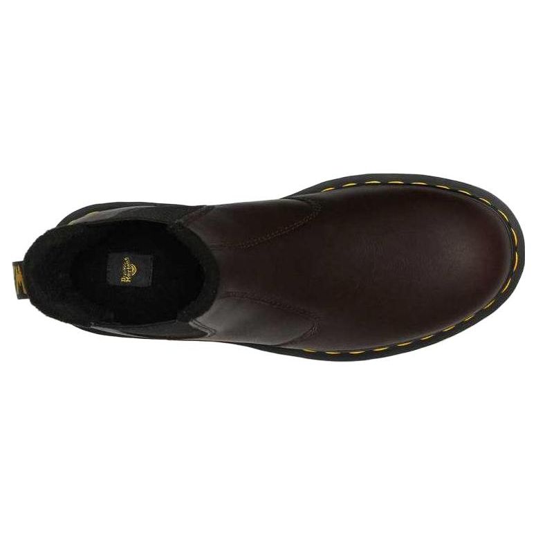 Dr. Martens 2976 Warmwair Leather Comfortable Warm Ankle Chelsea Boots Unisex Boots Dark-Brown 27821201